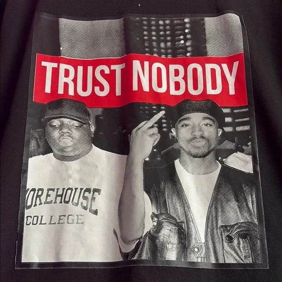 Red and Black Short Sleeve Tee with Retro Graphic - Picture 2 of 4